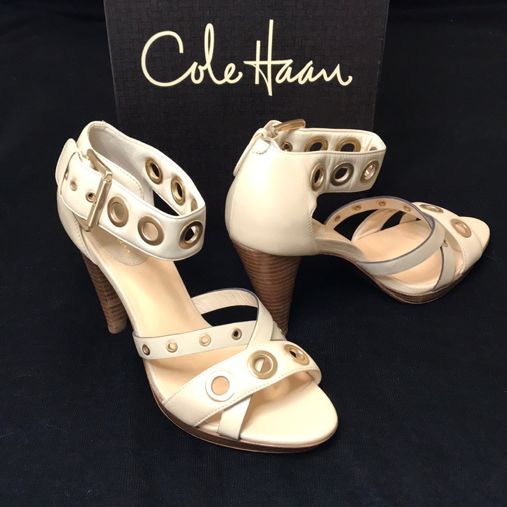 Cole Haan Air Whitney cream heel sandals size 6